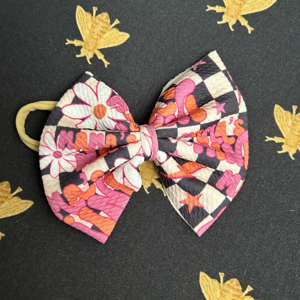 Mama’s Mini Baby Bow on Nylon